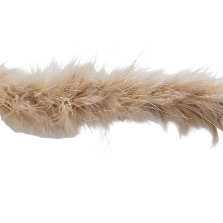 TRIMMINGS HABBY Champagne Marabou Trimming (7682185003097)