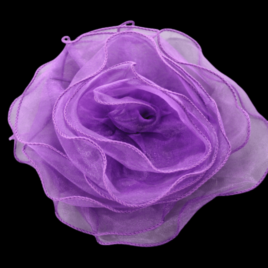 TRIMMINGS HABBY Dark Purple 3D Flowers 3DF-51 (7772484862041)