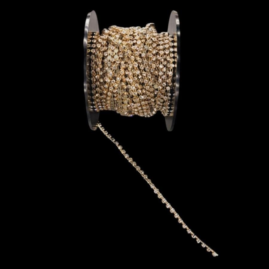 TRIMMINGS Habby Dots Gold Plastic Diamond Trimmings (7880804958297)