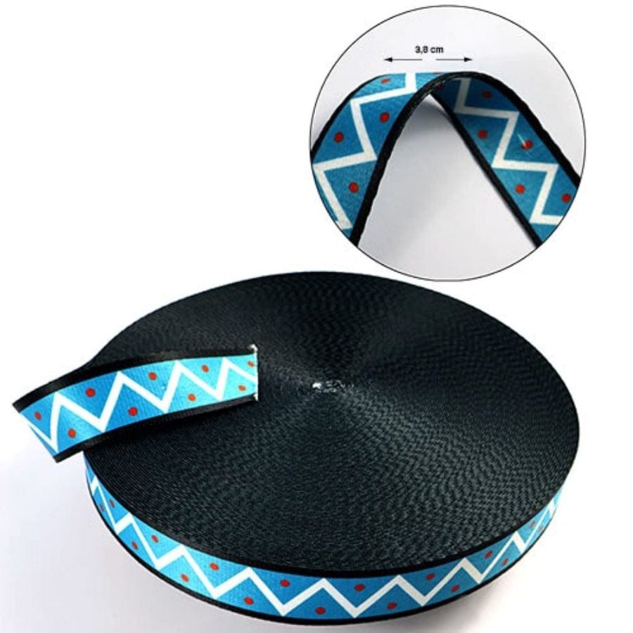 TRIMMINGS Habby DSN 1 Printed Traditional Trimmings 3.8cm 5022-4