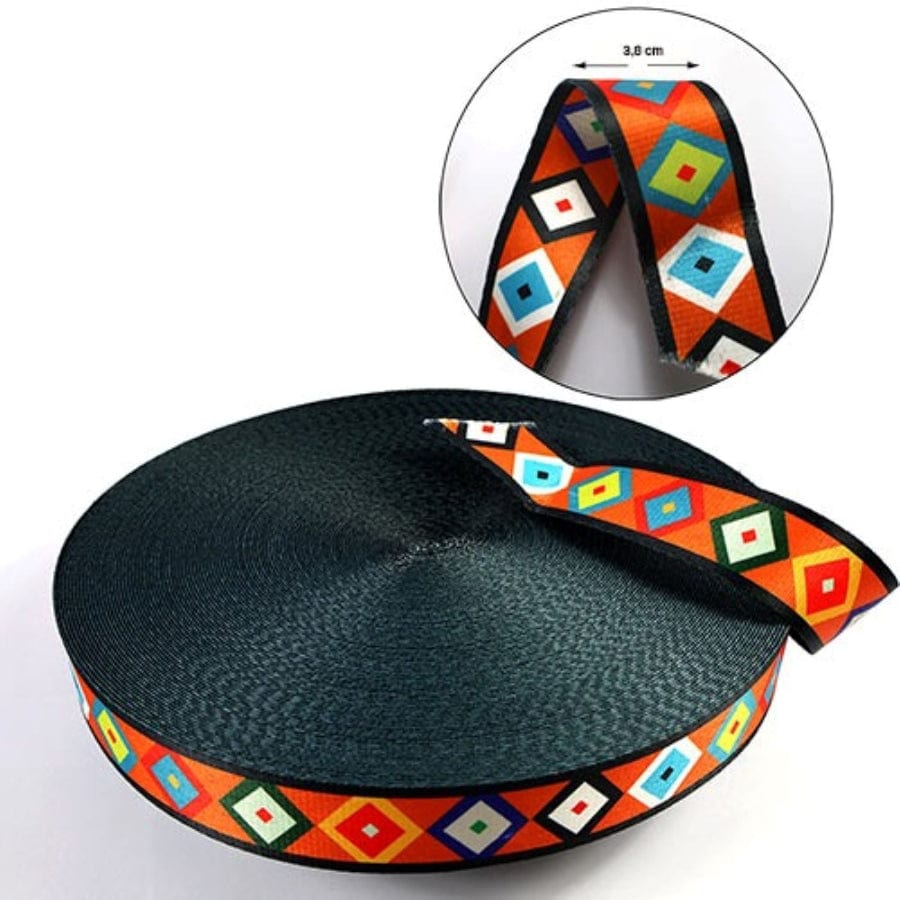 TRIMMINGS Habby DSN 2 Printed Traditional Trimmings 3.8cm 5022-4