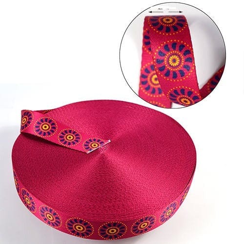 TRIMMINGS HABBY DSN 24 Printed Traditional Trimming 2.5 cm 5022-1 (7755063558233) (7759247802457)