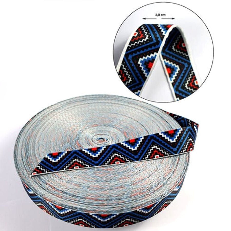 TRIMMINGS Habby DSN 3 Printed Traditional Trimmings 3.8cm 5022-4