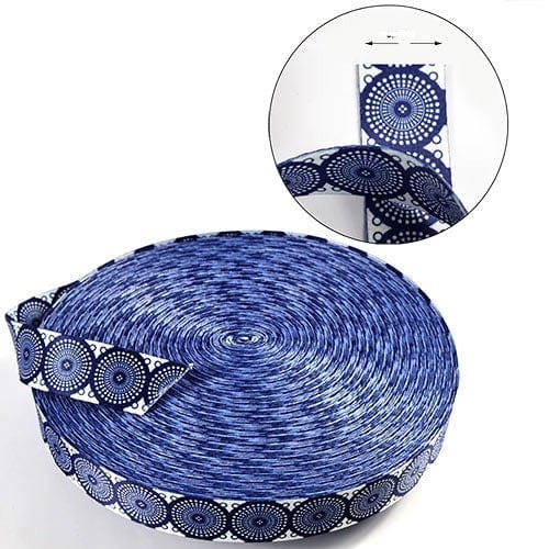 TRIMMINGS HABBY DSN 33 Printed Traditional Trimming 2.5 cm 5022-1 (7755063558233) (7759247802457)