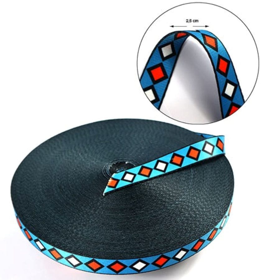 TRIMMINGS HABBY DSN 8 Printed Traditional Trimming 2.5cm 5022-3 (7762243649625)