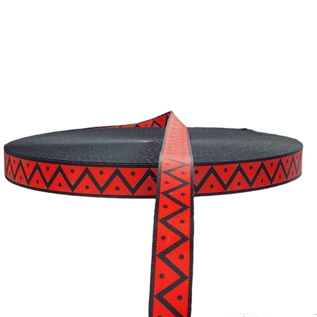 TRIMMINGS HABBY DSN12 Printed Traditional Trimming 2.5 cm 5022-3 (7762243649625)