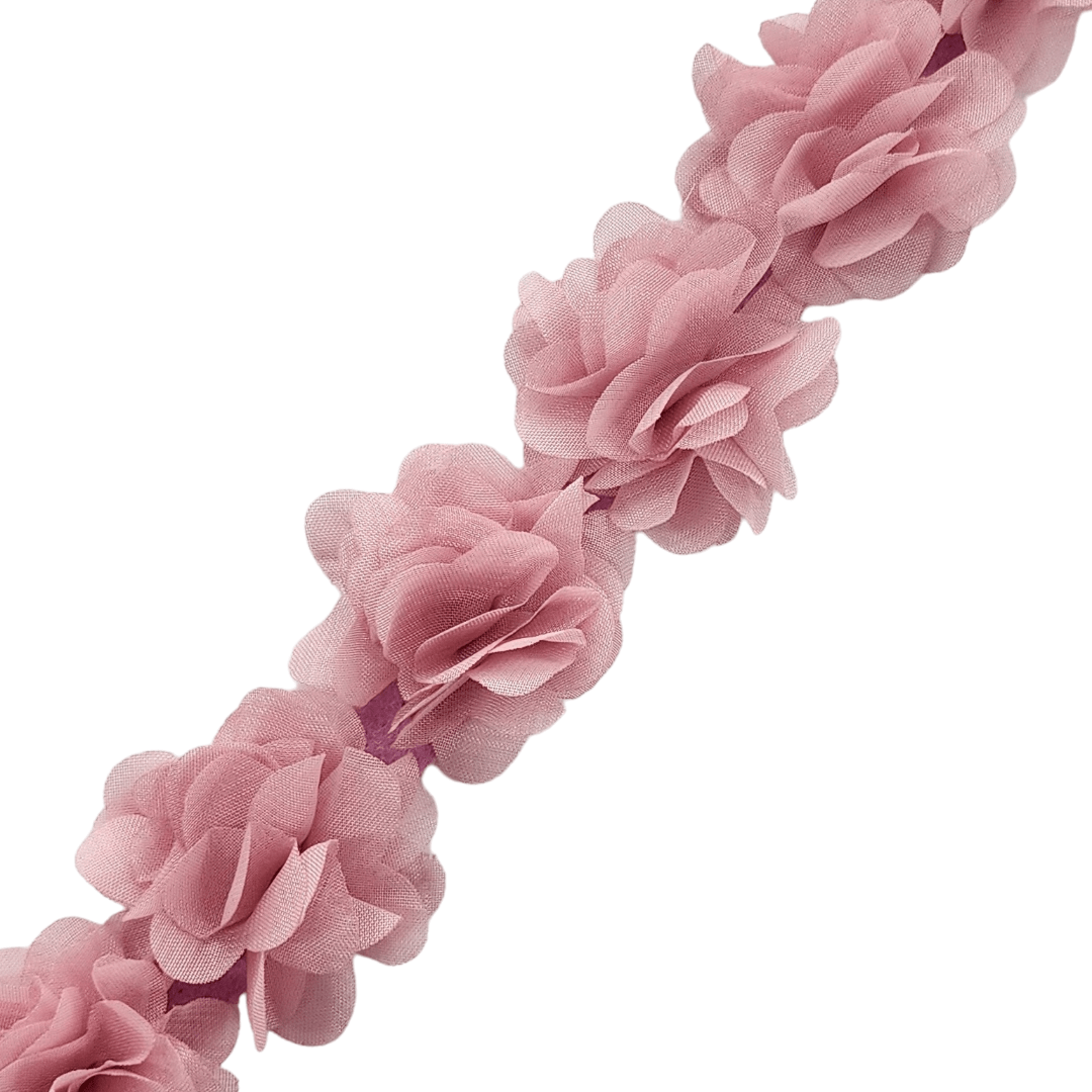 TRIMMINGS HABBY Dusty 3D Floral Trimming FT25 (7670625370201)