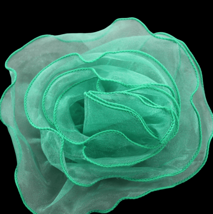 TRIMMINGS HABBY Emerald 3D Flowers 3DF-51 (7772484862041)