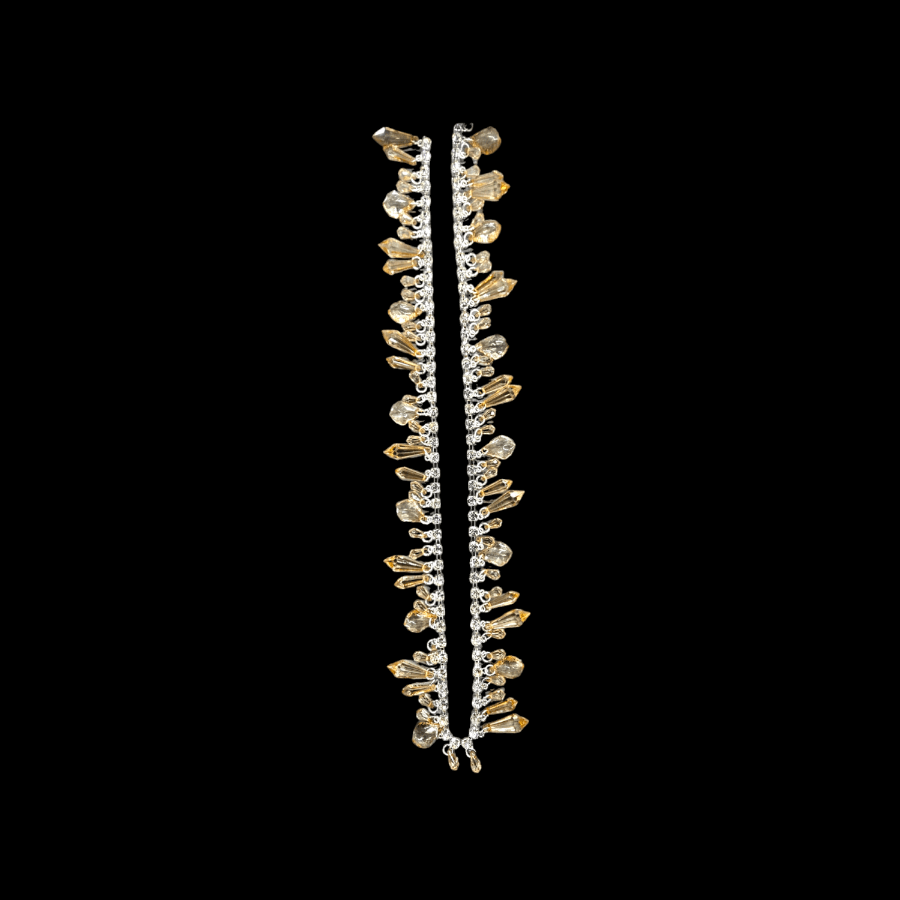 TRIMMINGS Habby Gold Acrylic Crystal D Trim-1 (7894210904153)