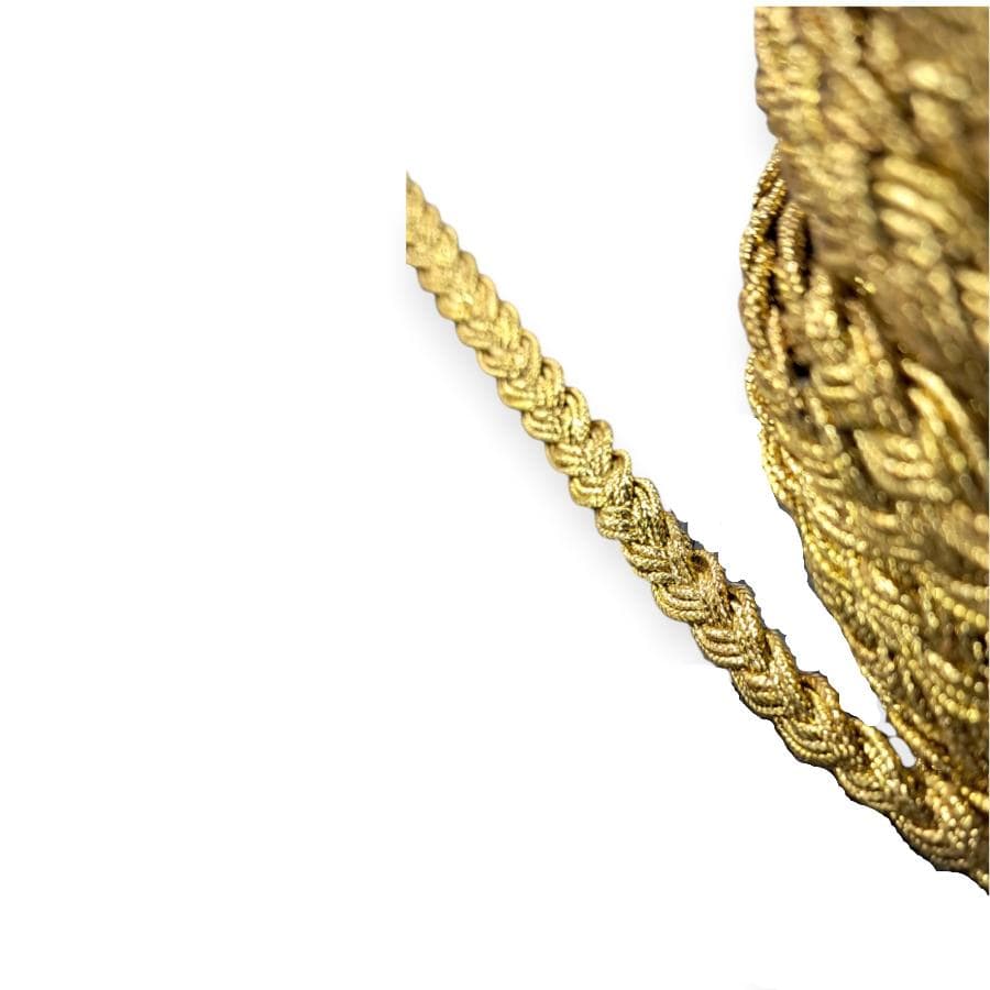 TRIMMINGS Habby Gold Braided Metallic Ric Rac 5mm (7808632848473)