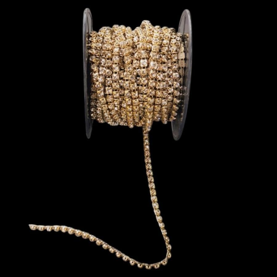 TRIMMINGS Habby Gold Plastic Diamond Trimmings (7880804958297)