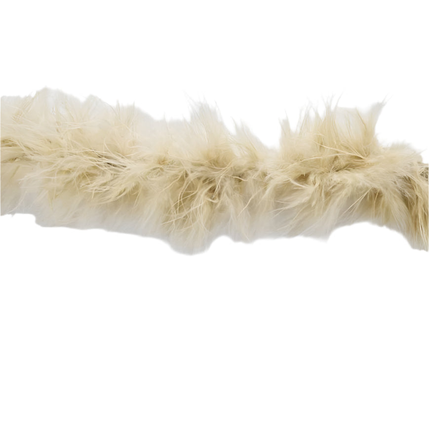 TRIMMINGS HABBY Lt Beige Marabou Trimming (7682185003097)