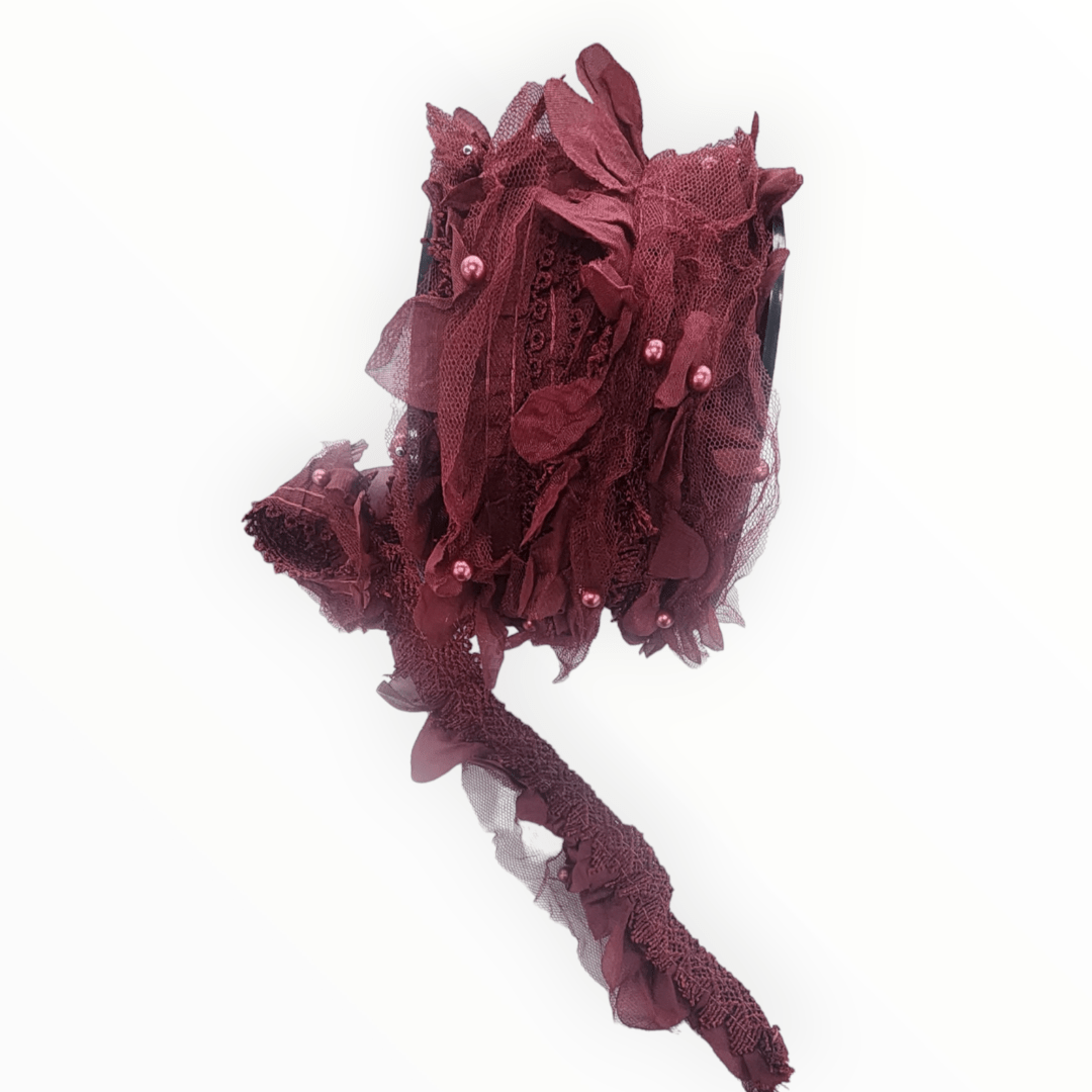 TRIMMINGS HABBY Maroon Fancy Trimming 3129 (7665469980761)