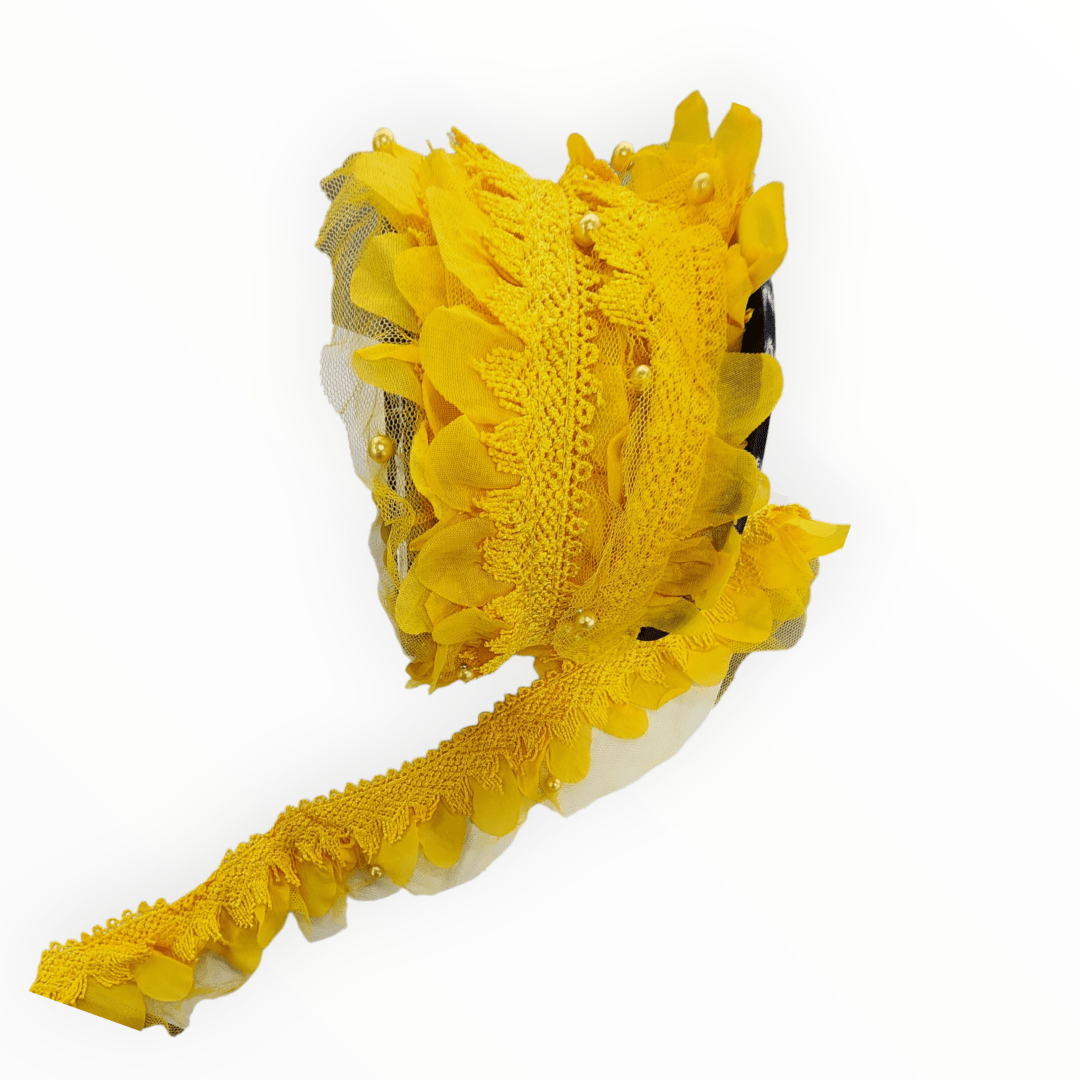 TRIMMINGS HABBY Mustard Fancy Trimming 3129 (7665469980761)