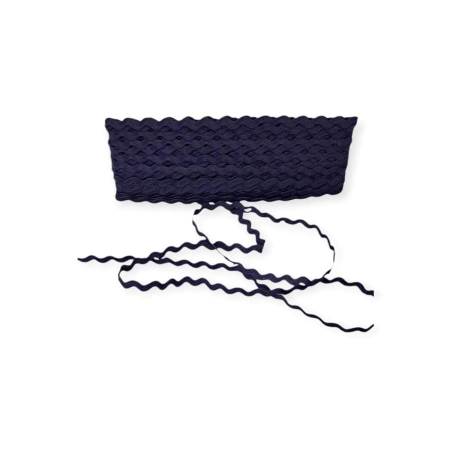 TRIMMINGS Habby Navy Ric Rac 5mm (7798826598489)