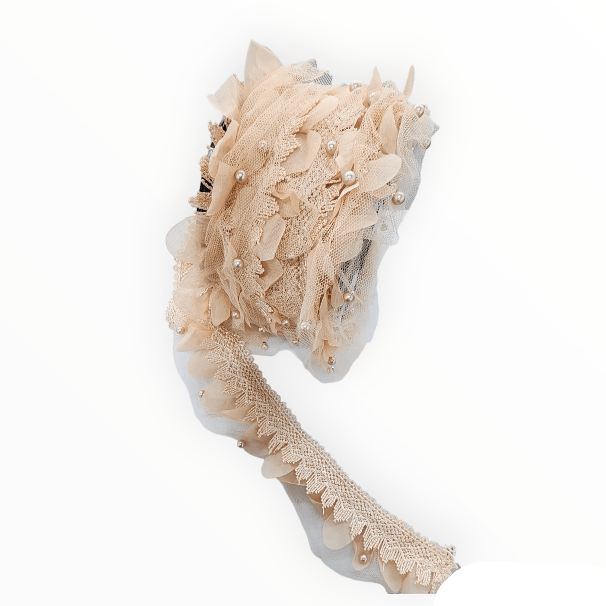 TRIMMINGS HABBY Peach Fancy Trimming 3129 (7665469980761)