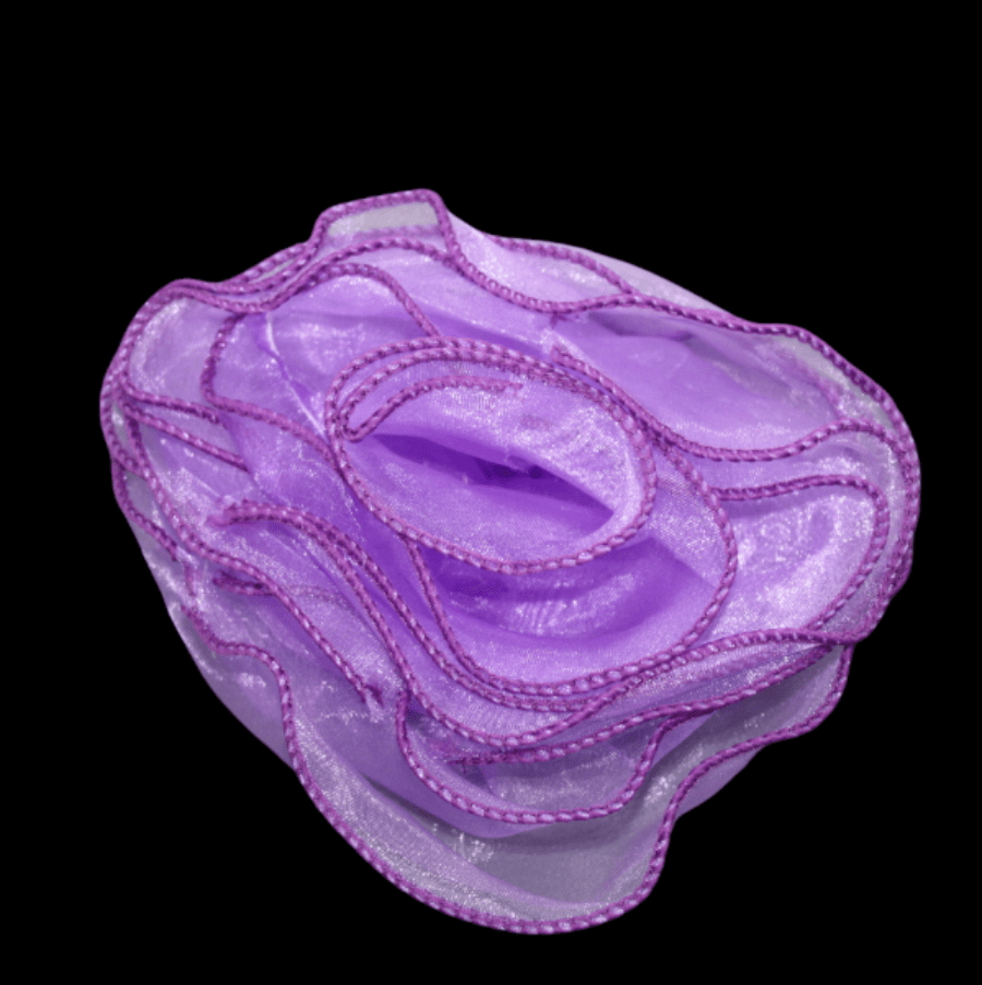 TRIMMINGS HABBY Purple 3D Flowers 3DF-51 (7772484862041)