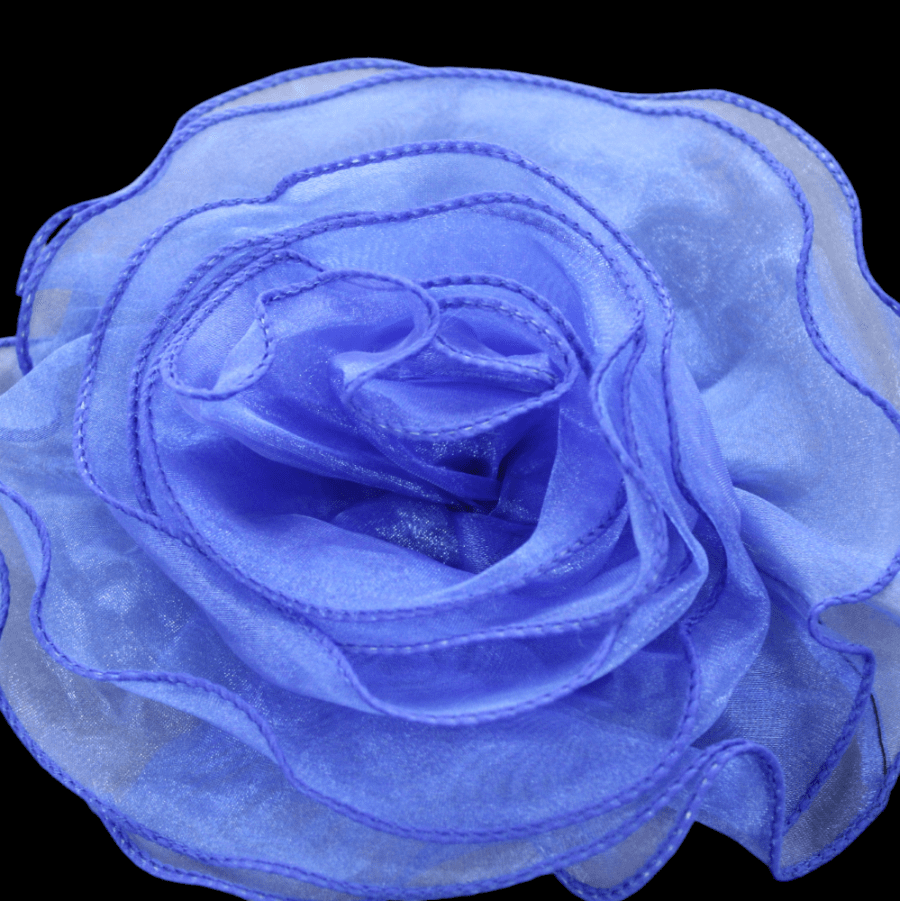 TRIMMINGS HABBY Royal Blue 3D Flowers 3DF-51 (7772484862041)
