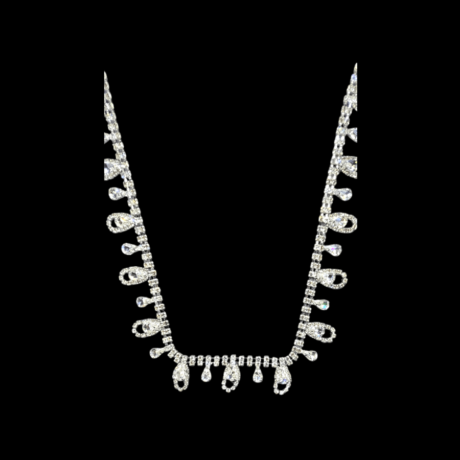 TRIMMINGS Habby Silver Crystal Diamante Trim-5 (7894065053785)