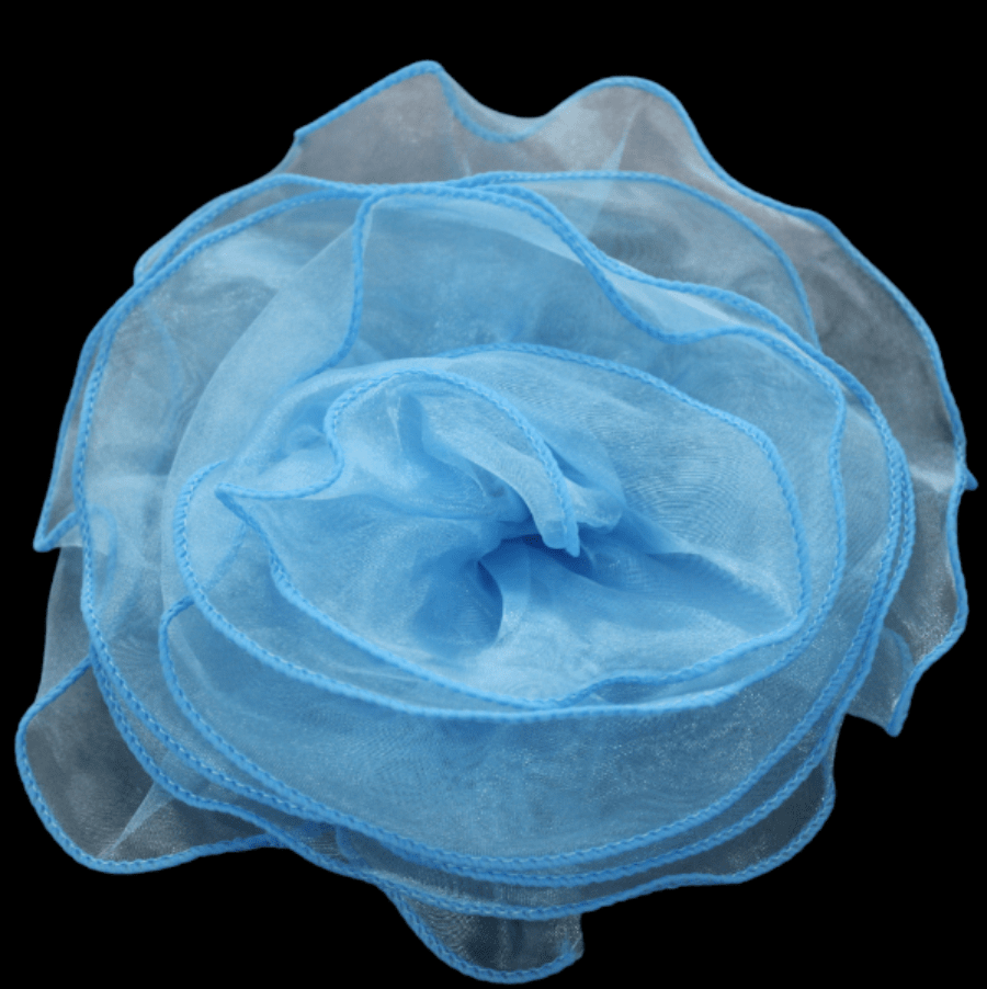 TRIMMINGS HABBY Turquoise 3D Flowers 3DF-51 (7772484862041)
