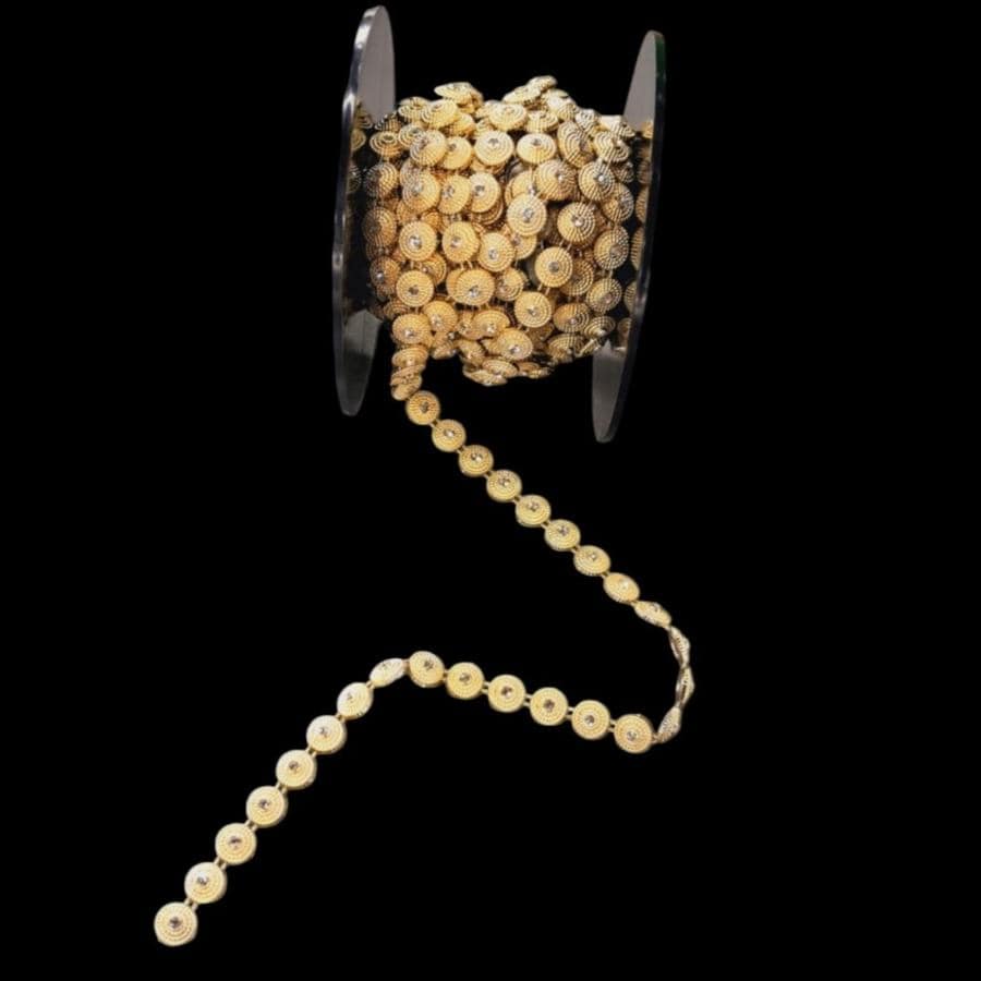 TRIMMINGS Habby Vittorio Gold Plastic Diamond Trimmings (7880807710809)