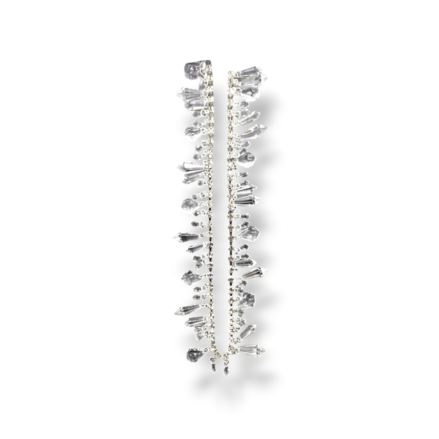 TRIMMINGS Habby White Acrylic Crystal D Trim-1