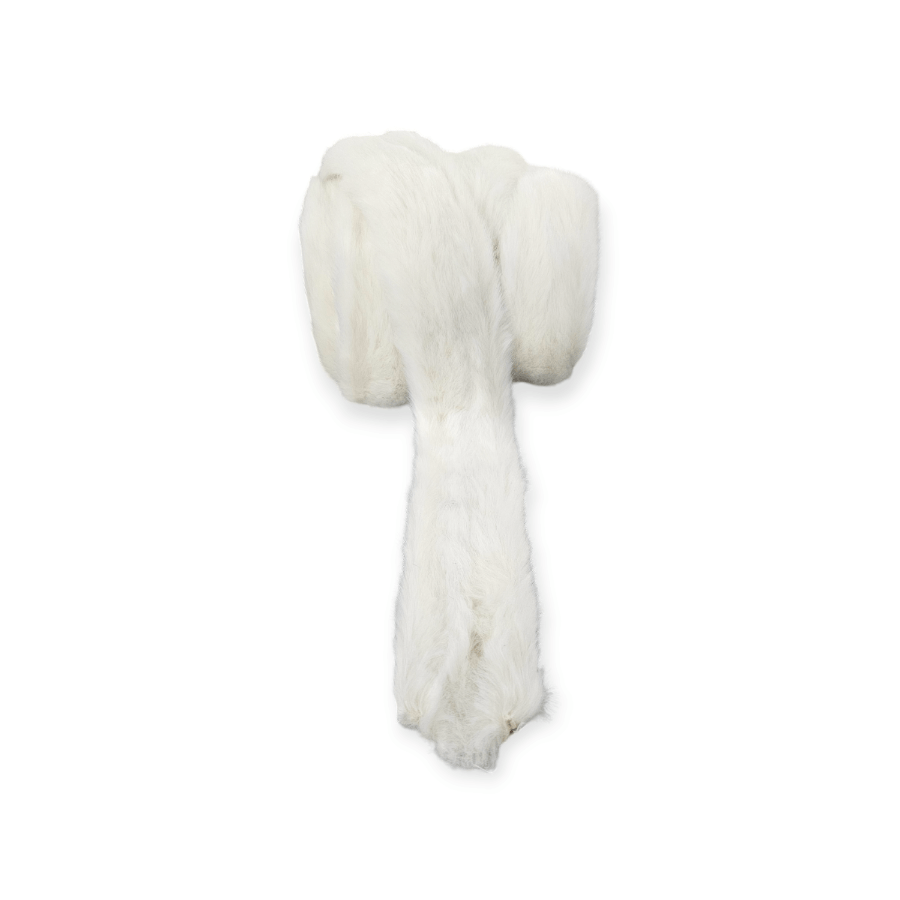 TRIMMINGS Habby White Rabbit Fur