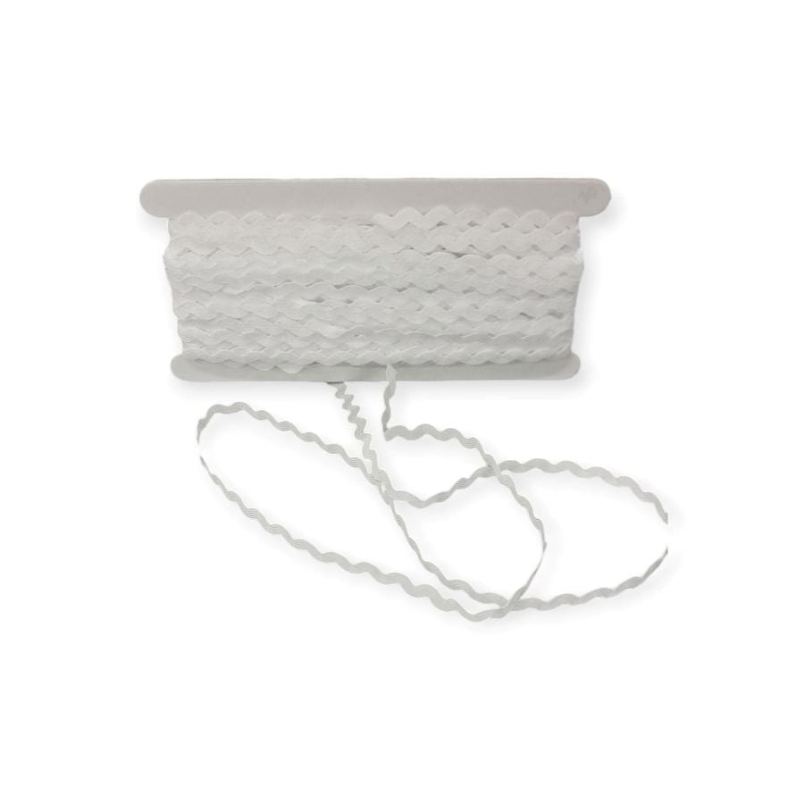 TRIMMINGS Habby White Ric Rac 5mm (7798826598489)