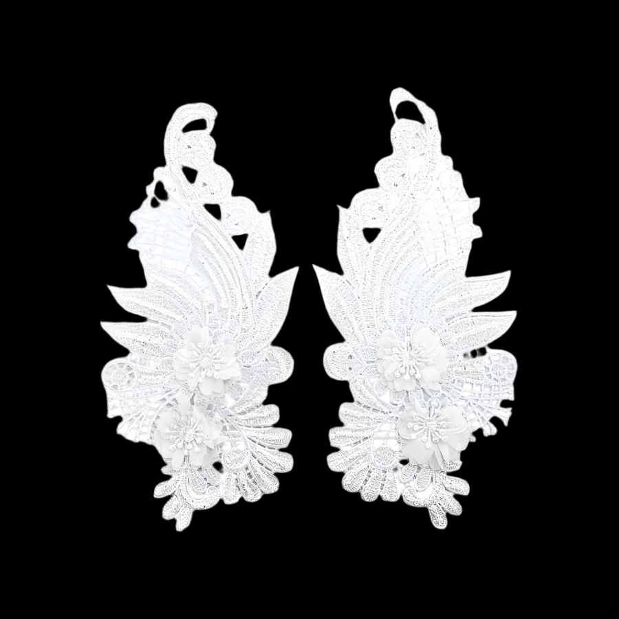 TRIMMINGS Habby White Trim Pairs 15cm (7914239754329)