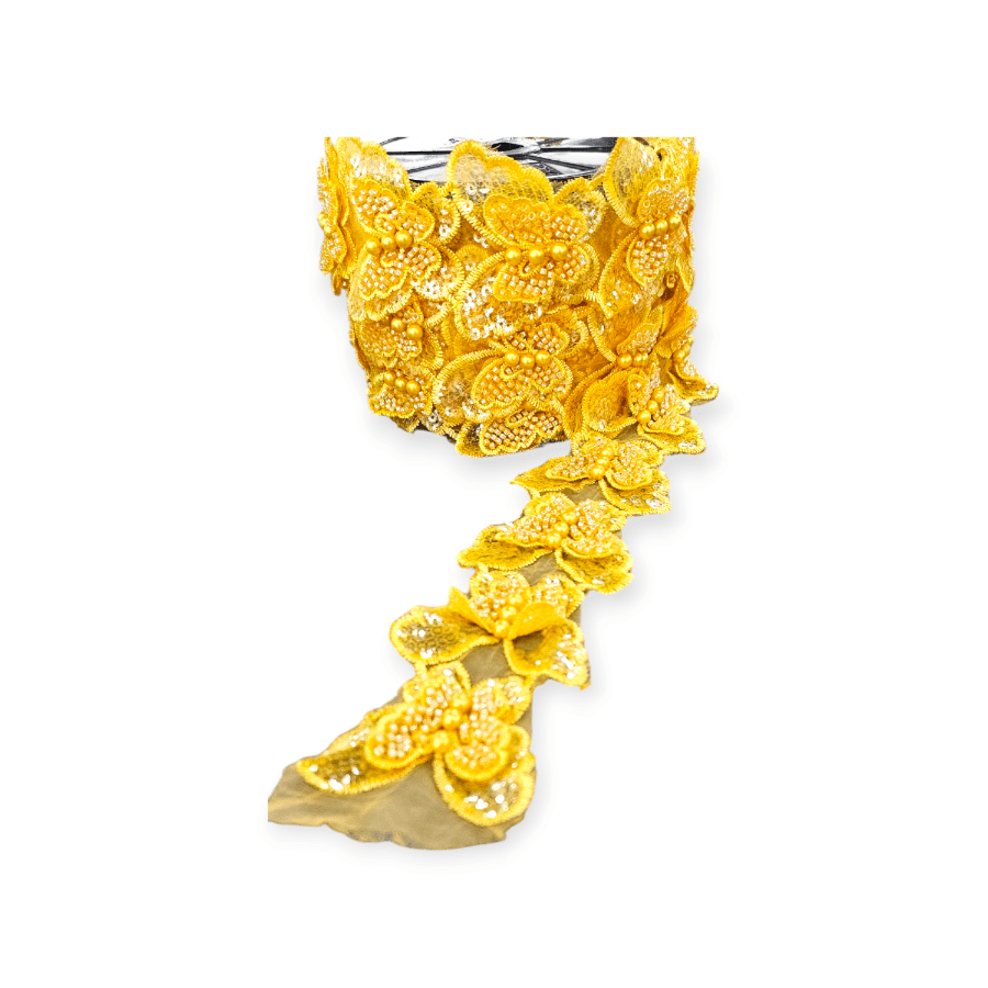 TRIMMINGS Habby Yellow B.B Trimming (7904648921177)