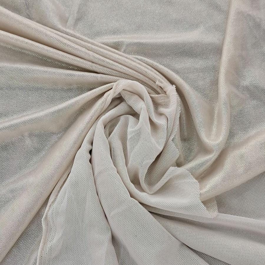 TULLE Dress Fabrics Dark Cream Gold Tulle With Foil 150cm