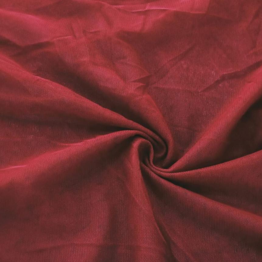TULLE Dress Fabrics Maroon Soft Tulle Fabric 150 cm (6561918976089)