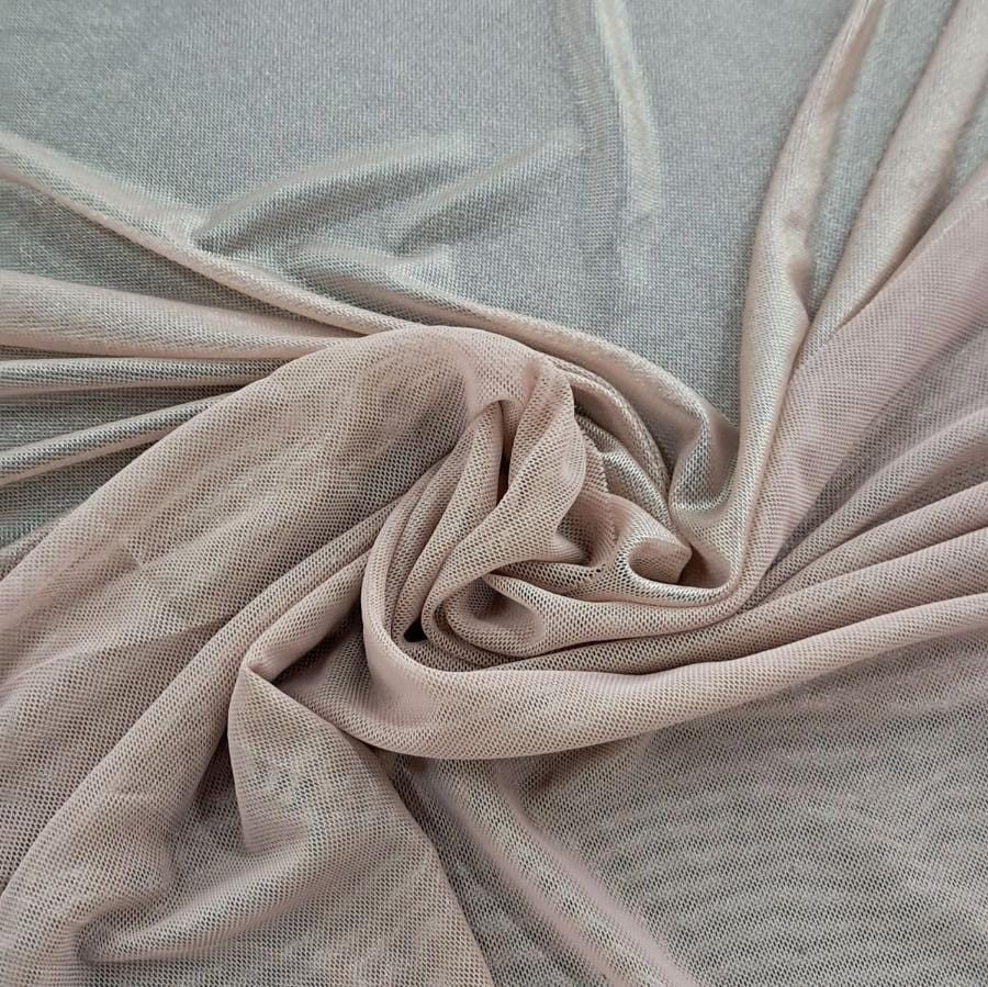 TULLE Dress Fabrics Mink Gold Tulle With Foil 150cm