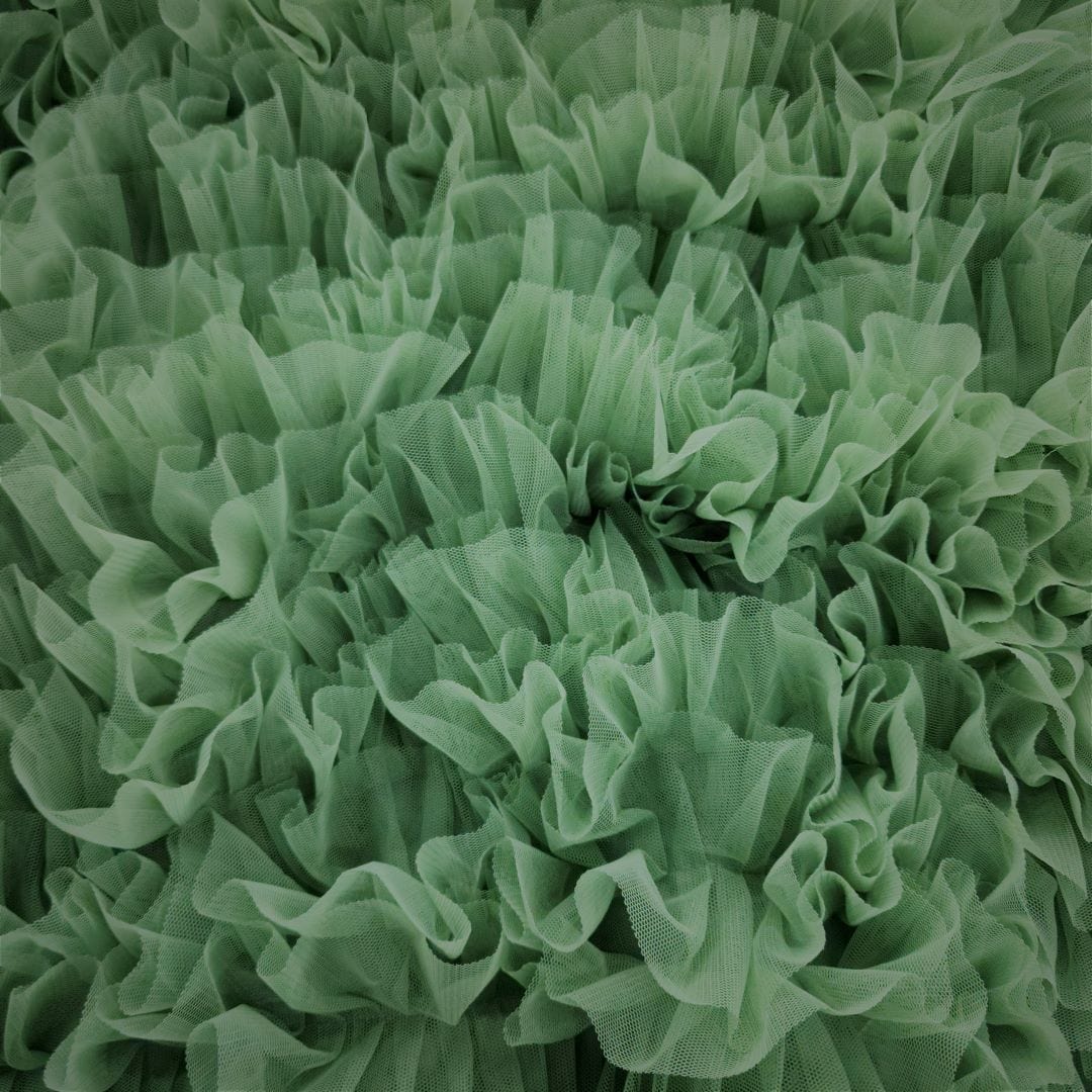 TULLE Dress Fabrics Ruffled Tulle Fabric 140cm (7287417372761)