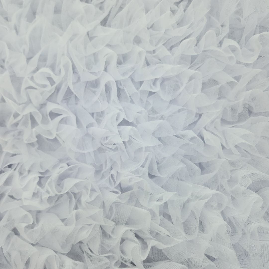 TULLE Dress Fabrics Ruffled Tulle Fabric 140cm (7287417372761)