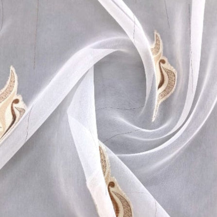 Turkish Curtain Fabrics Beige Turkish Lace Curtain Col 122DB 280 cm (7896405311577)