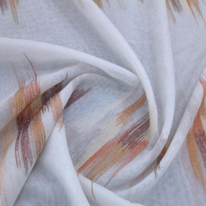 Turkish SHEER VOILE Orange Verdi Fancy Voile 20685 Collection 300 cm (7896789024857)