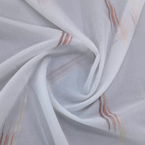 Turkish SHEER VOILE Orange Verdi Fancy Voile 20700 Collection 300 cm