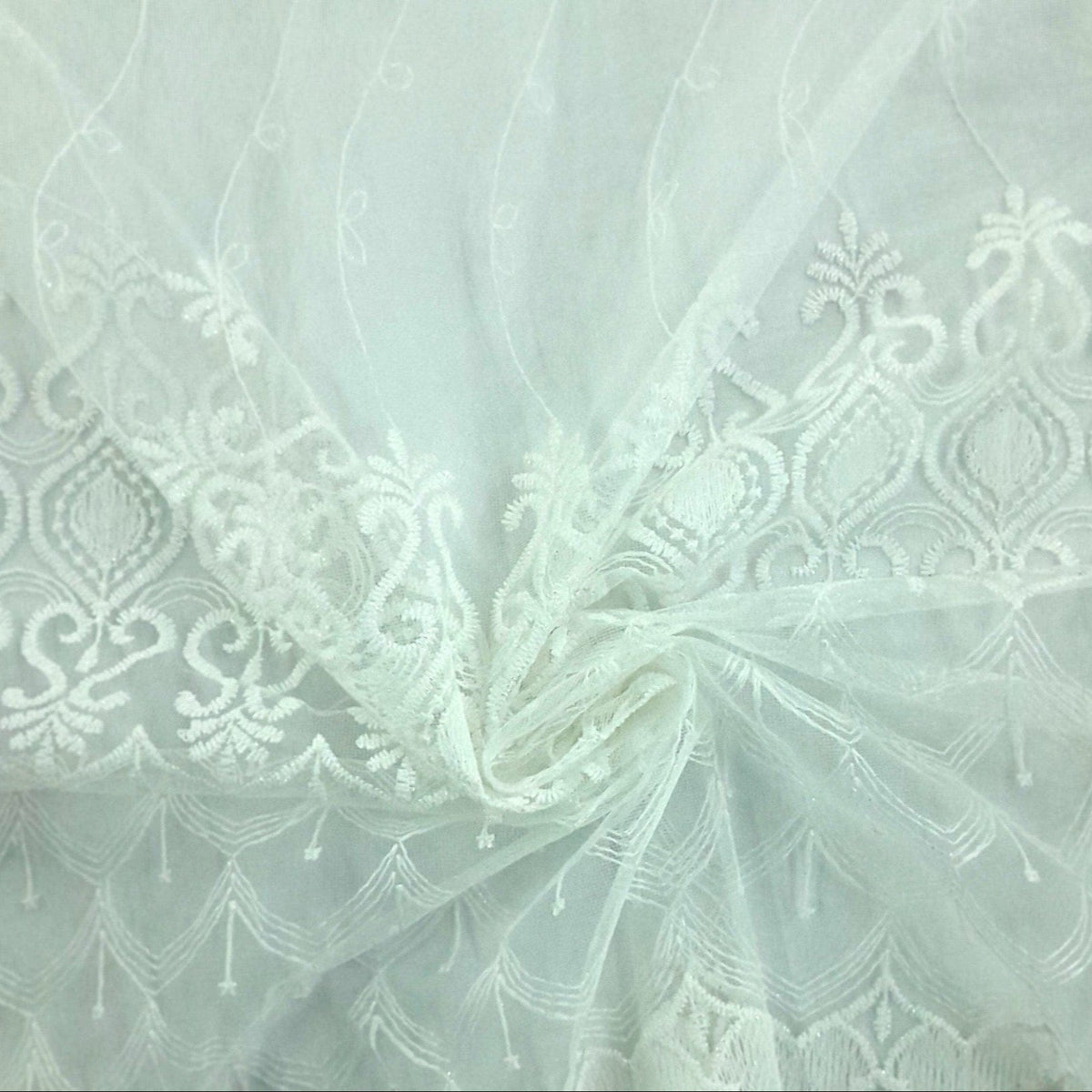 Turktex Lace & Voile Fabrics Fabric Embroided Tulle Lace 280 cm