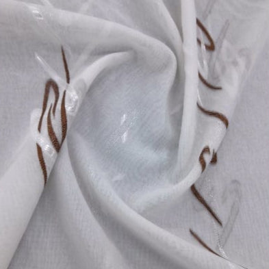 Turktextiles SHEER VOILE Linen Voile Chains Collection 280 cm