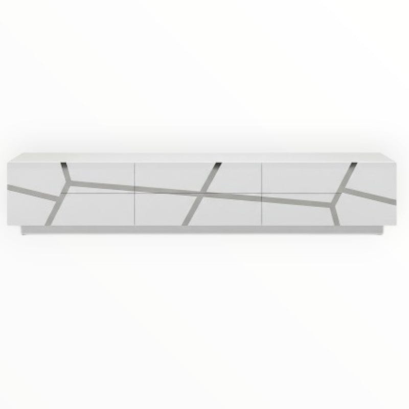 tv stand TV Units & Stands Aida TV Stand Gloss White & Silver