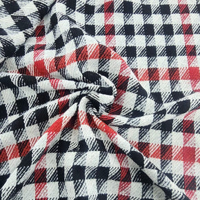 TWEED Dress Fabrics Black/Red Tweed Fabric 150 cm (7664725852249)