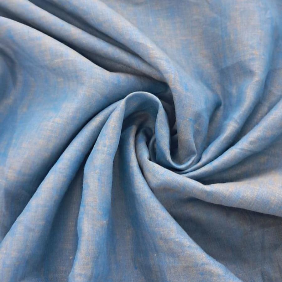 Two Tone Linen Dress Fabric Turquoise Two Tone Linen 150cm (7803591819353)
