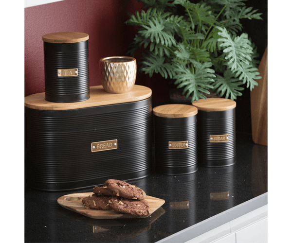 Typhoon CANISTER Typhoon Otto Black Bread Bin TY1401151 (7400780628057)