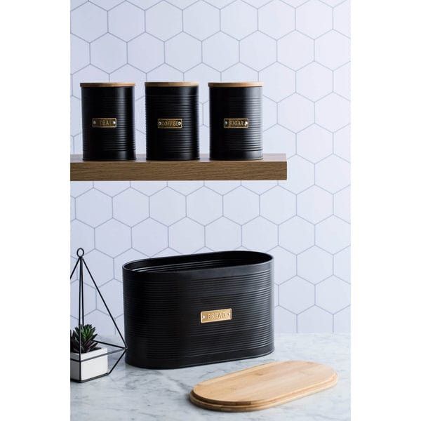 Typhoon CANISTER Typhoon Otto Black Living 6 Piece Kitchen Storage Set (7401225715801)