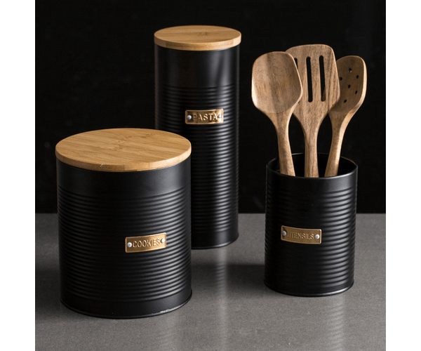 Typhoon CANISTER Typhoon Otto Black Utensil Jar TY1401172 (7400781709401)