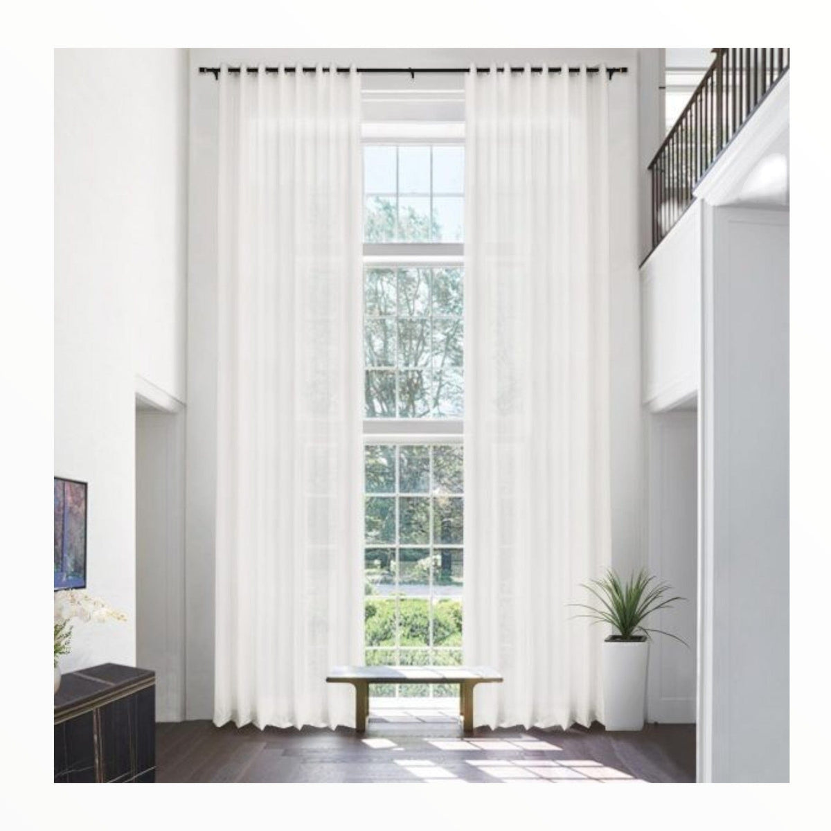 U&G FABRICS SHEER VOILE Fabric Sheer Elusion Off- White 300 cm