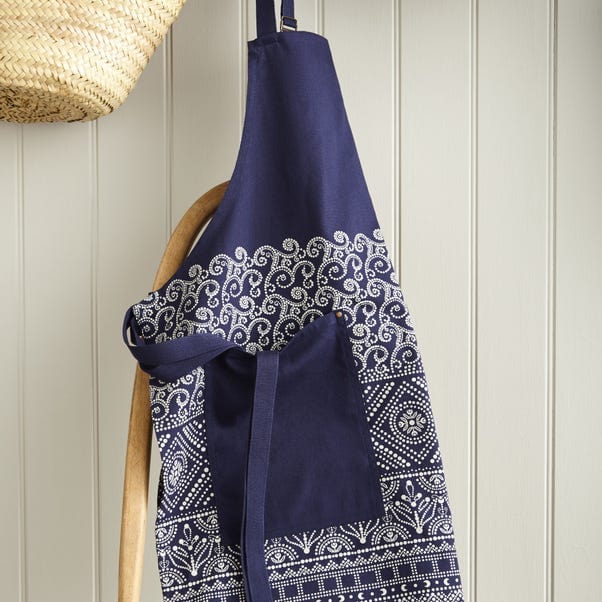 Ulster Weavers Table Cloth Ulster Weavers Apron Indigo Batik UW7INB01 (7315369099353)