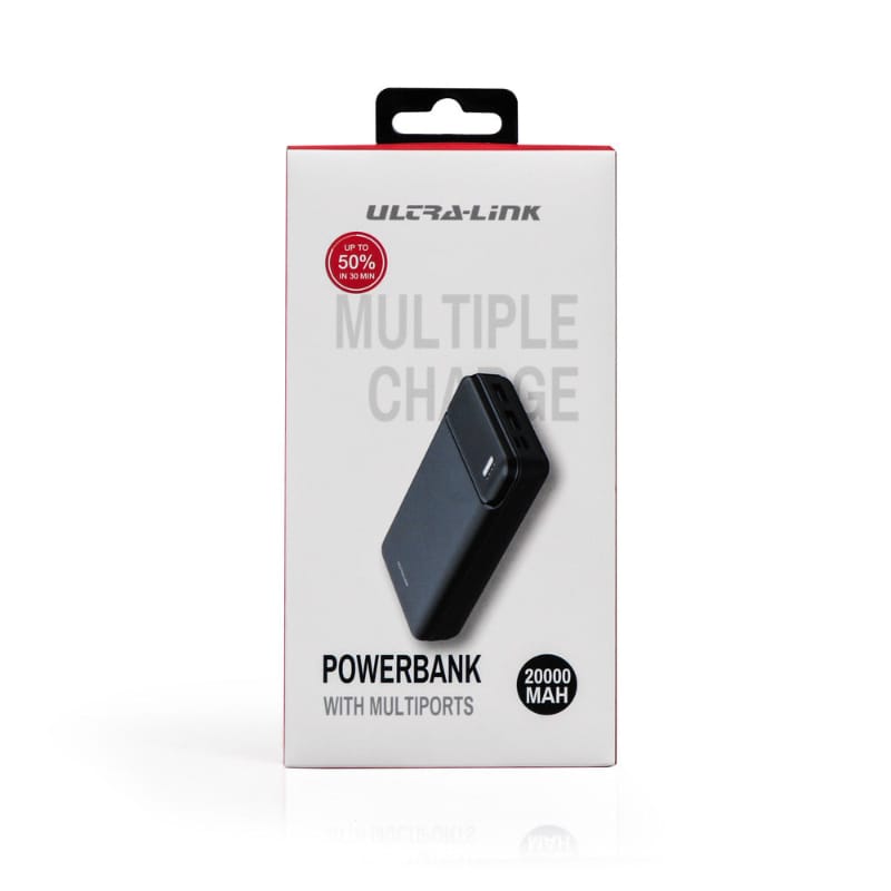 Ultra Link 20 000 mAh, Power Bank, Black UL-PB1950A