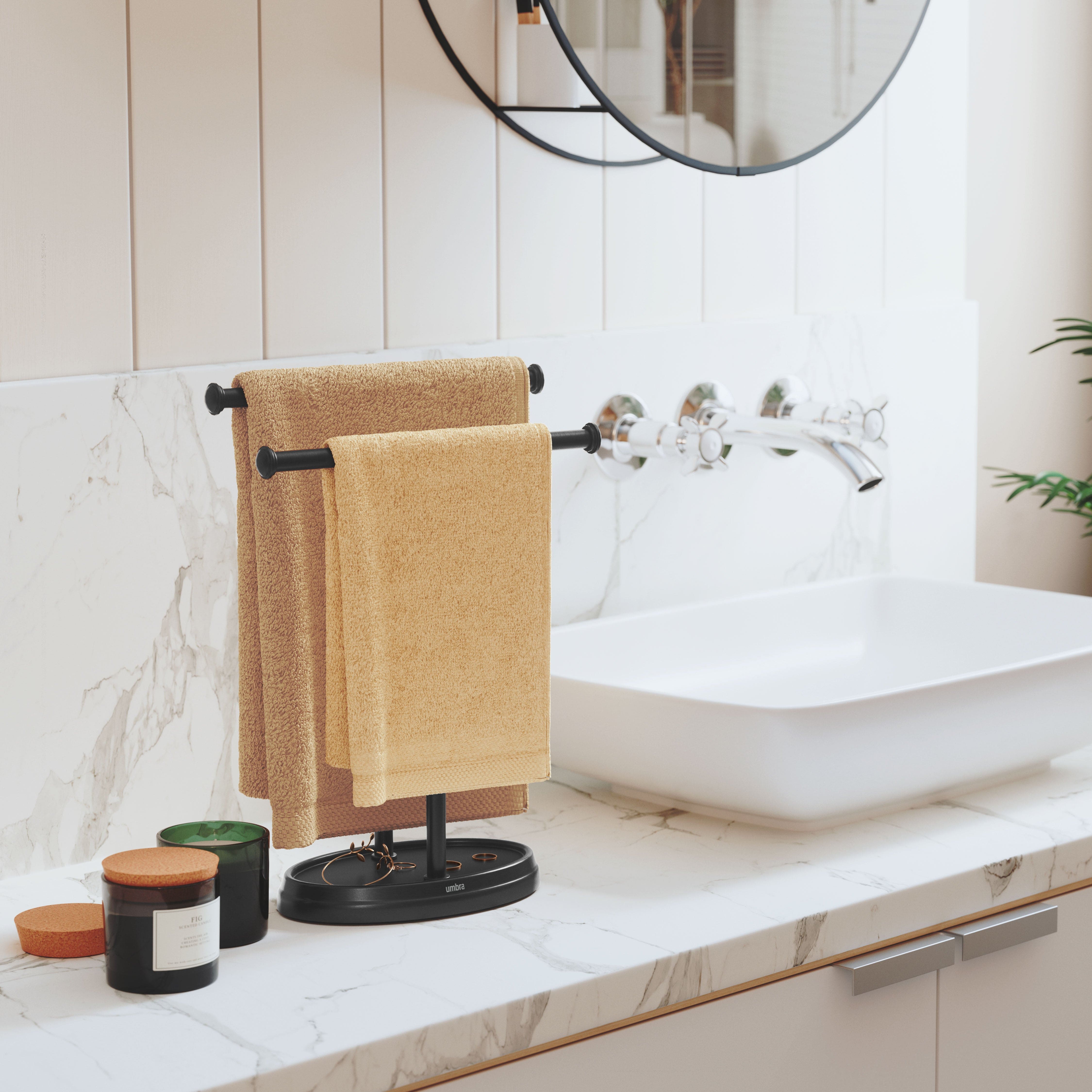 Umbra Bathroomware Umbra Palm Towel Tree Black UMB1018618040 (7398674399321)